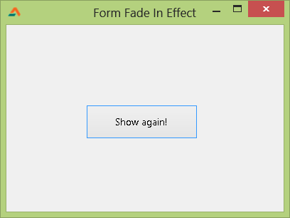 Fading form example in Lazarus: Form Fade In Effect