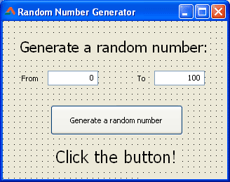 Random number gen form design Lazarus IDE