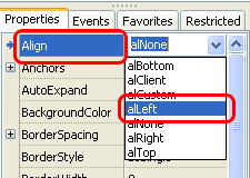 Align treeview component to left