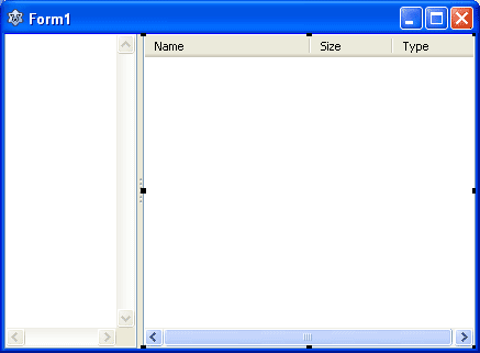 Final form layout after the alignment of TShellListView