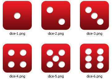 Dice image files having each face in a seperate file
