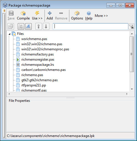 RichMemoPackage package window