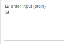 stdin input first number