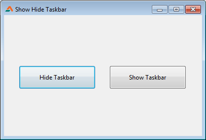 show hide taskbar lazarus project