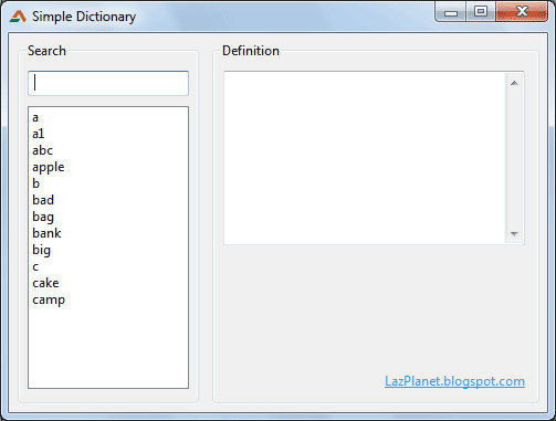 Simple dictionary is ready for your input